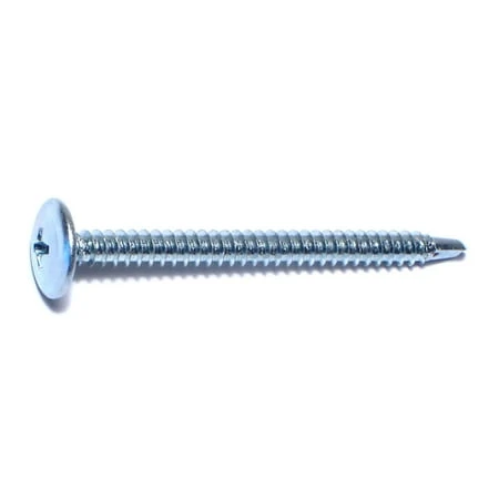 #8-18 X 2 Zinc Plated Steel Self-drilling Truss Head Screws - 100 Count