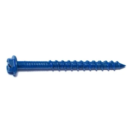 3/16 X 2-1/4 Blue Climaseal Slotted Hex Tapcon Concrete Screws 100 Pk