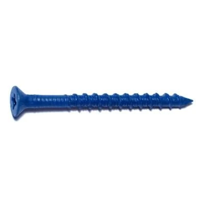 3/16 X 2-1/4 Blue Phillips Flat Tapcon Concrete Screws 100 Pk