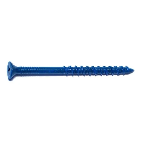 3/16 X 2-3/4 Blue Ruspert Phillips Flat Tapcon Concrete Screws 100 Pk