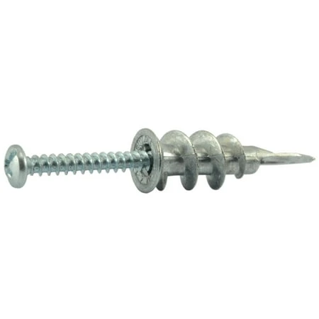#8 E-z Anchor Metal Kit, Zinc, 1-1/4 In, 50 Pcs