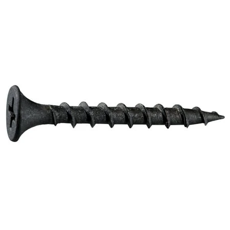 #6 X 1-1/4 Black Phosphate Coarse Phillips Bugle Head Drywall Screws - 100 Count