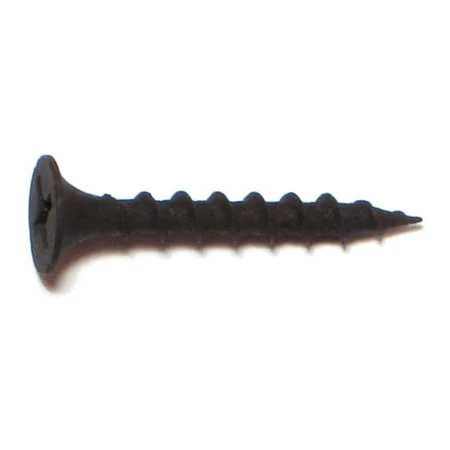 #6 X 1-1/8 Black Phosphate Coarse Phillips Bugle Head Drywall Screws - 100 Count