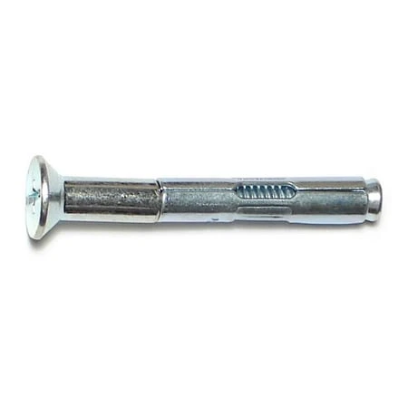 1/4  x 2  Zinc Slotted Flat Head Sleeve Anchors SAFS-004 (100 pcs)