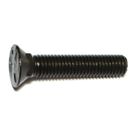 1/2-13 X 2-1/2 Plain Grade 5 Steel Coarse Thread Flat Head Plow Bolts