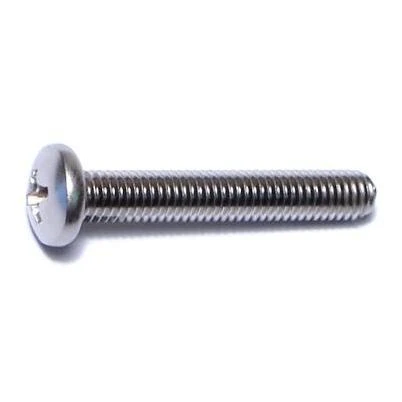 10-32 X 1-1/4 Stainless Steel Phillips Pan Head Machine Screws - 18-8 Fine Thread
