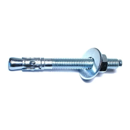 5/8  x 6  Zinc Plated Steel Concrete Wedge Stud Anchor Bolts (10 pcs.)