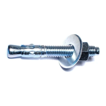 5/8  x 4-1/2  Zinc Plated Steel Concrete Wedge Stud Anchor Bolts (10 pcs.)