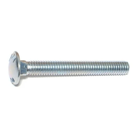 3/8-16 X 3 Zinc Plated Grade 2 Carriage Bolts - Coarse Thread Steel