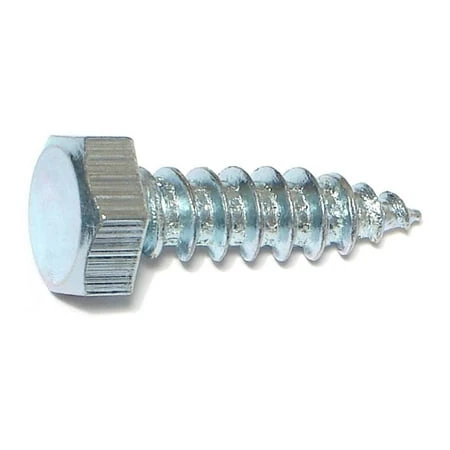 5/16 X 1 Zinc Plated Grade 2 Hex Lag Screws - Steel Hex Head