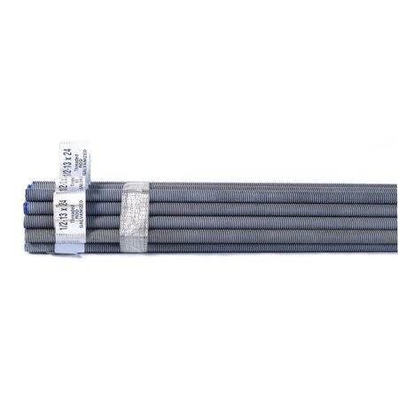 1/2 Inch-13 X 24 Inch Galvanized Grade 2 Steel Coarse Threaded Rod