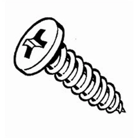 6 X 1/2 Inch Zinc Phillips Pan Sheet Metal Screws - Box Of 100