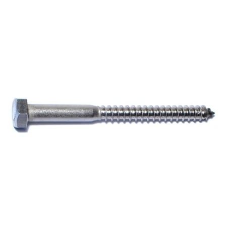 5/16 X 3-1/2 Stainless Steel Hex Lag Screws - 18-8 Grade