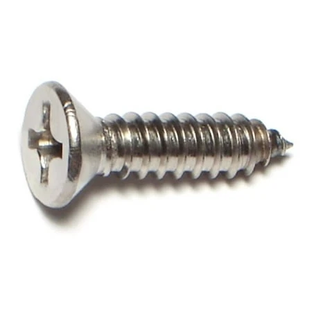 #14 X 1 Stainless Steel Phillips Flat Head Sheet Metal Screws - 18-8 Grade