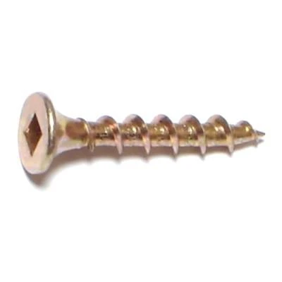 6 X 1 Yellow Zinc Square Drive All-purpose Screws - Durable