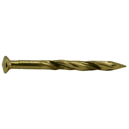 1-1/4 Inch Brass Plated Steel Carpet Trim Brad Head Nails