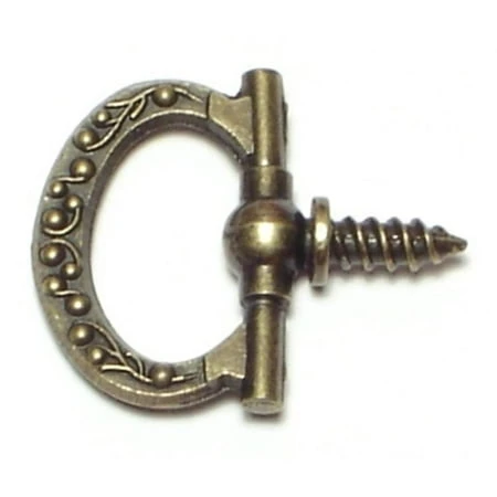 15/16 Antique Brass Floral Decorative Rings - Elegant Home Decor Accent