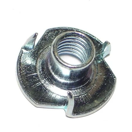 5/16-18 Zinc Plated Steel Pronged T-nuts For Woodworking And Furniture Assembly