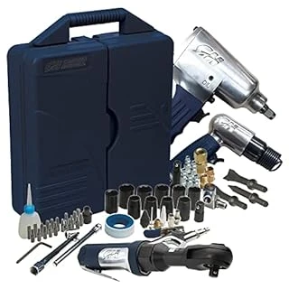 62-piece Air Tool Kit With Impact Wrench, Ratchet, And Accessories - Model At921099