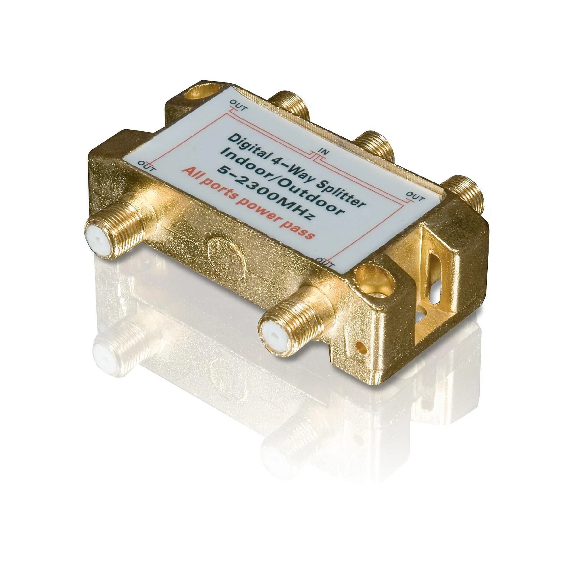 4 Way Digital Satellite Splitter Model Sdw5012w For Enhanced Signal Distribution
