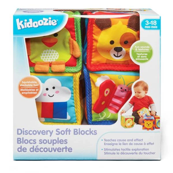 Discovery Soft Blocks For Infants And Toddlers 3-18 Months - Engaging Textures, Shapes & Sounds