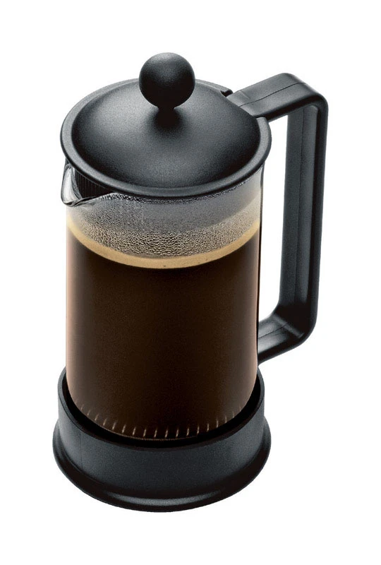 Brazil 12 Oz Black French Press Coffee Maker With Stainless Steel Filter