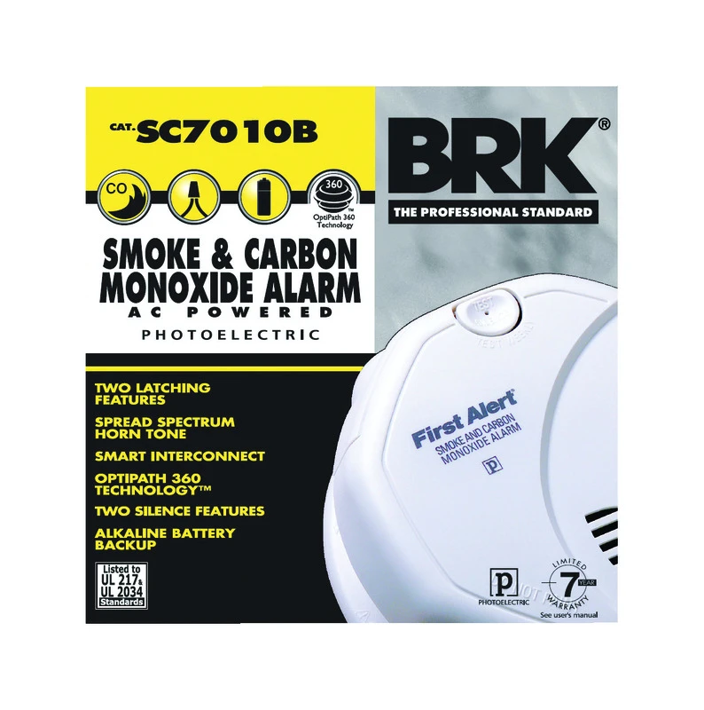 Sc7010b Hard-wired Smoke And Carbon Monoxide Detector With Battery Backup