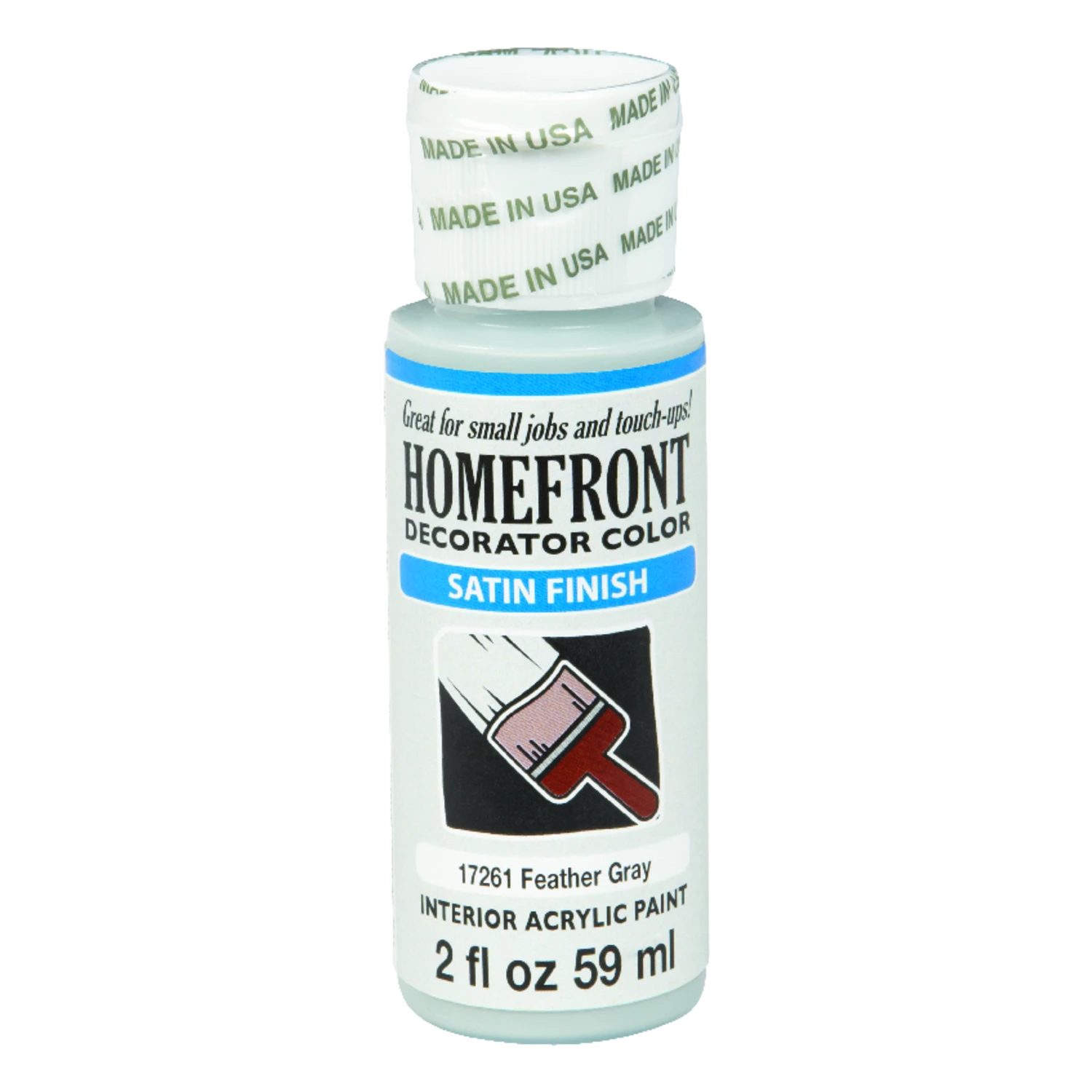 Satin Feather Gray Hobby Paint 2 Oz - Multi-surface, Uv Resistant, Satin Finish