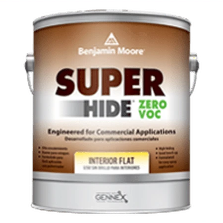 Super Hide Zero Voc Interior Flat Paint, 1 Gallon, Model 035504-001