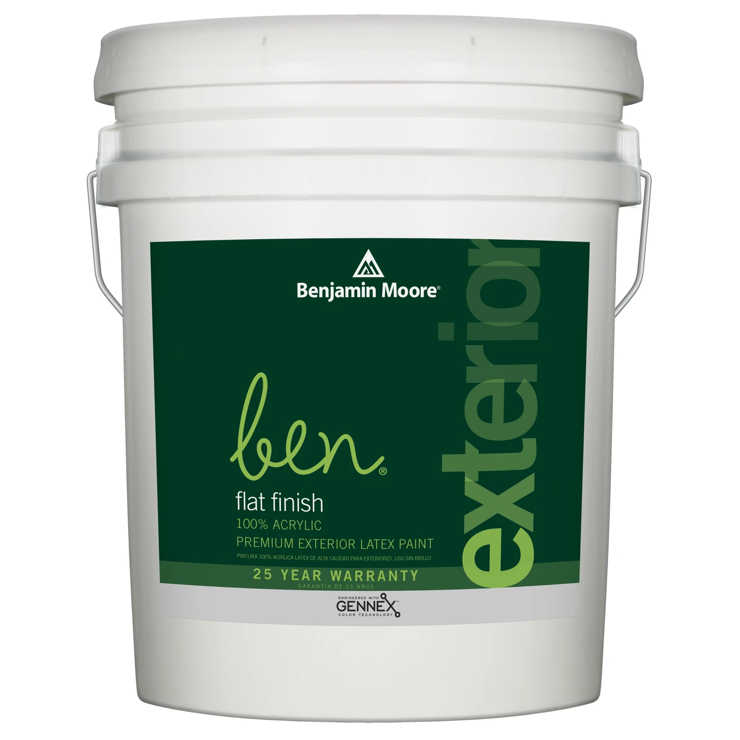 Flat White Exterior Paint 5 Gallon - Premium Quality 100% Acrylic