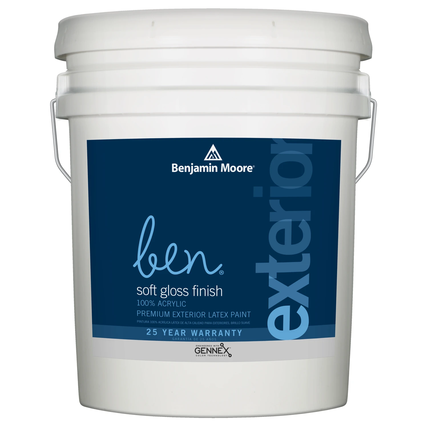 Soft Gloss White Exterior Paint 5 Gallon - Premium Quality 100% Acrylic
