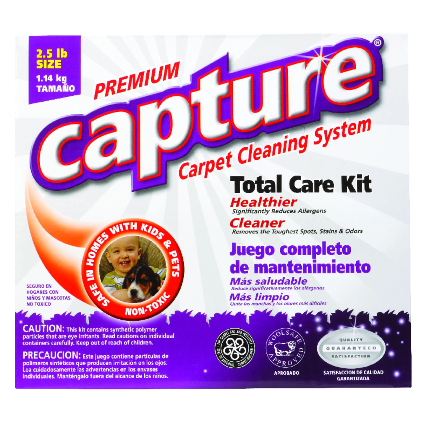 Capture Premium Lemon Scent Carpet Cleaner 2.5 Lb Powder - Professional Grade Cleaning