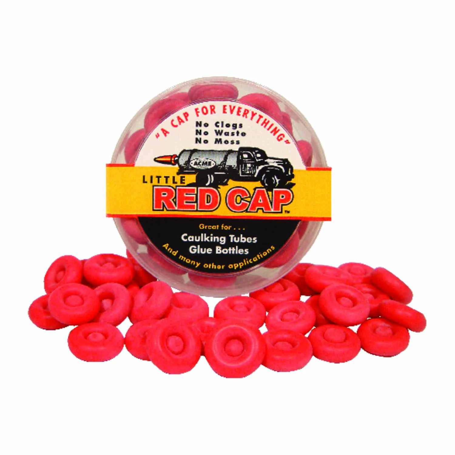 Red Professional Latex Reusable Caulking Caps 35 Pk - Model Lrc.pop