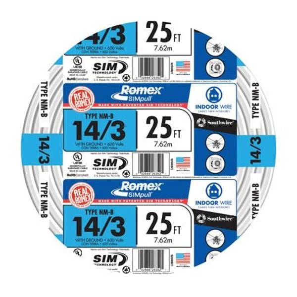 WIRE 14/3 NM-WG 25'