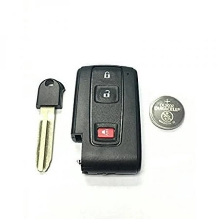 3 Button Replacement Remote Case With Key & Duracell Battery For 2004-2009 Toyota Prius