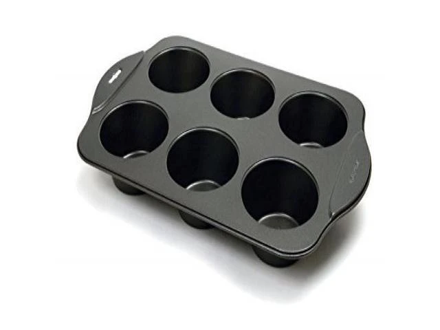 Nonstick 6 Cup Giant Muffin Pan - Perfect For Baking Muffins And Cupcakes