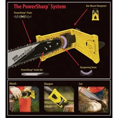 Powersharp 395613 Bar-mount Chain Sharpening Kit For 16 Inch Chain Saws Model 541656