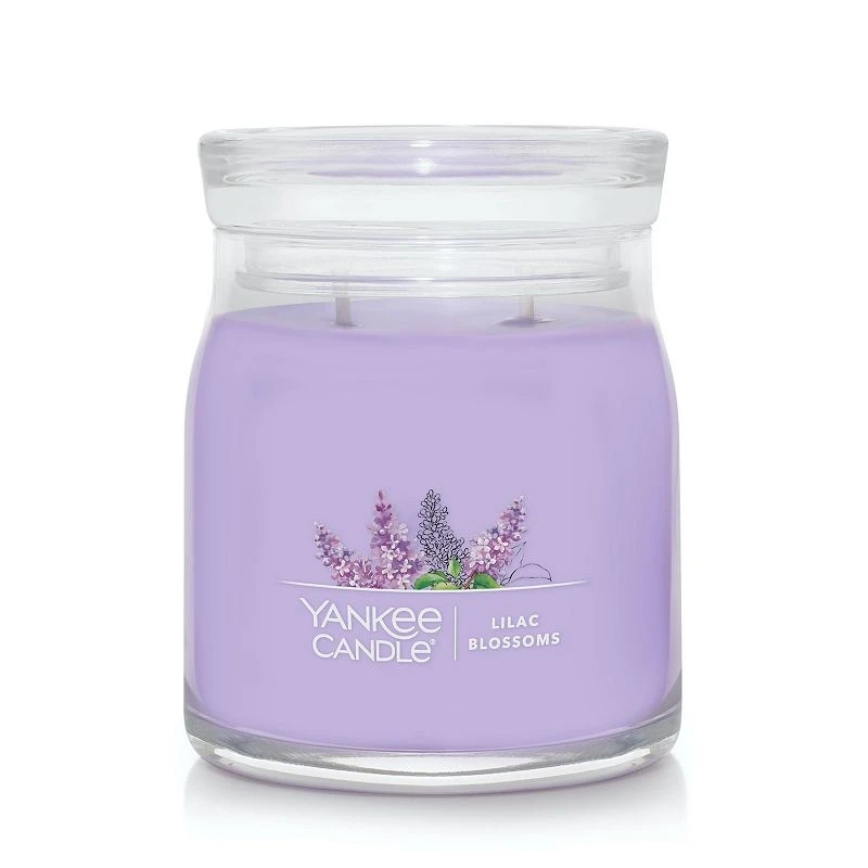 Signature 13oz Lilac Blossoms Medium Jar Candle - Multicolor