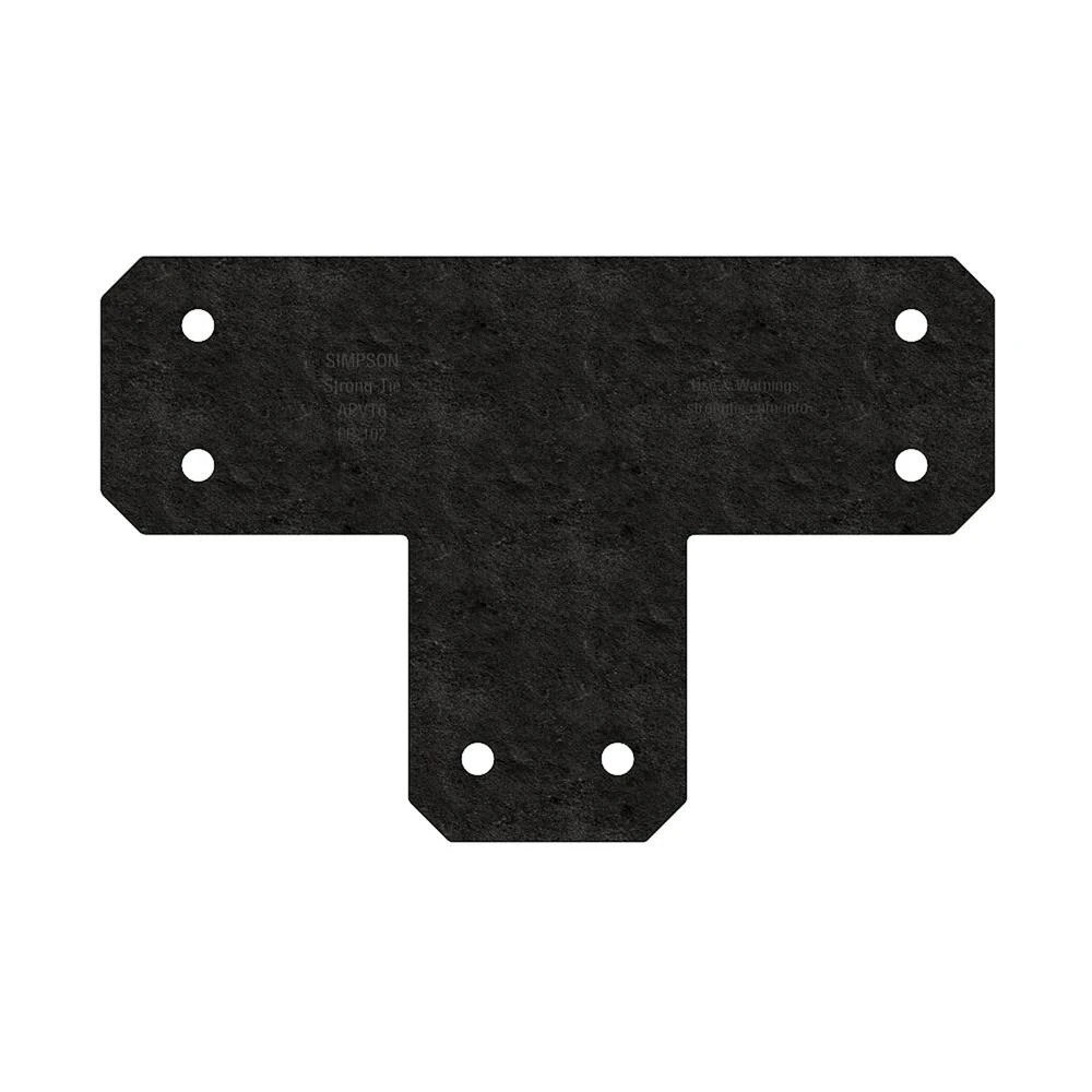 Simpson Strong-tie Avant Collection Zmax Black Powder-coated T Strap For 6x6 Lumber