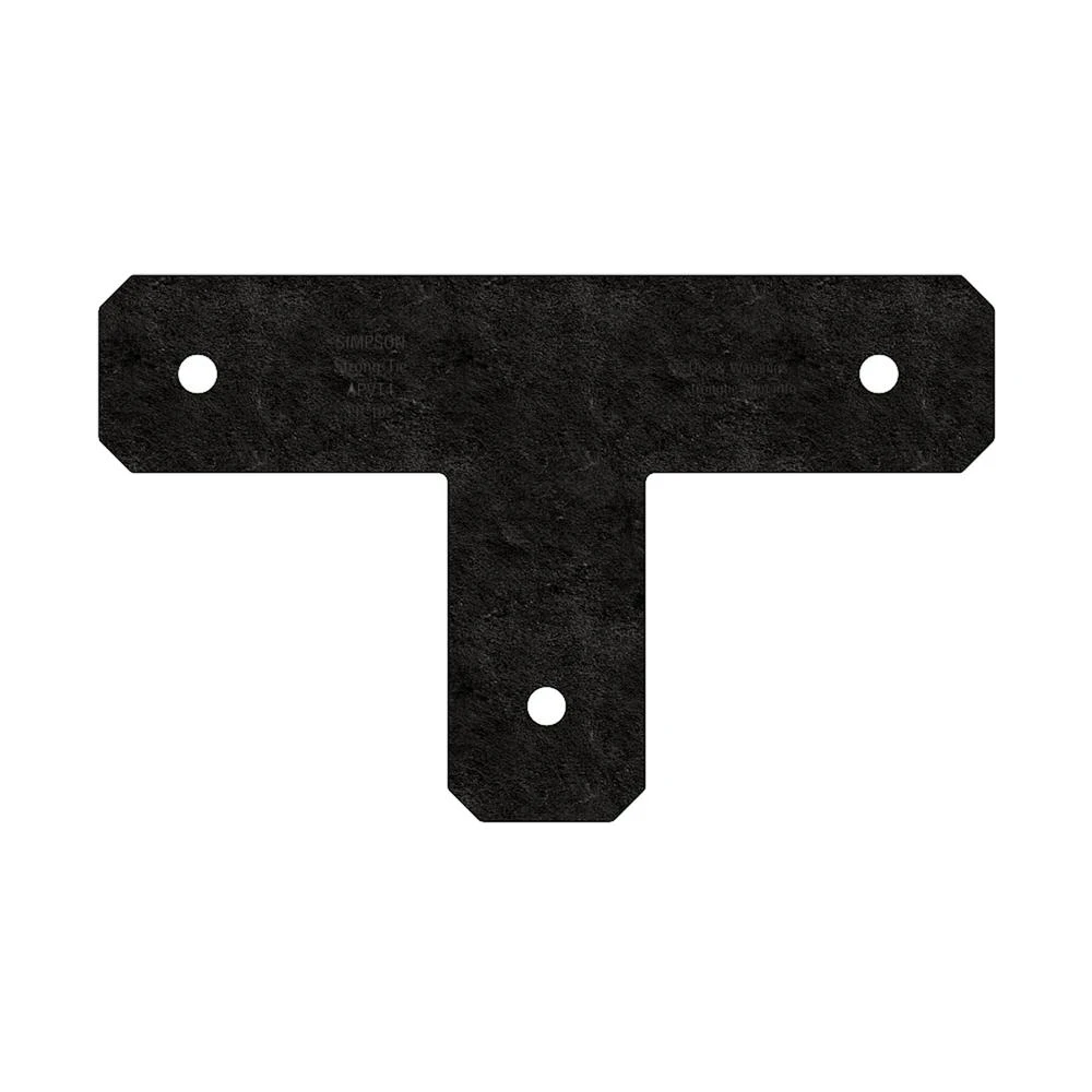 Simpson Strong-tie Avant Collection Zmax Black Powder-coated T Strap For 4x4 Lumber