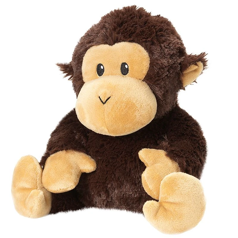 Heatable Plush Chimp - Cozy Brown Stuffed Animal For Comfort And Relaxation