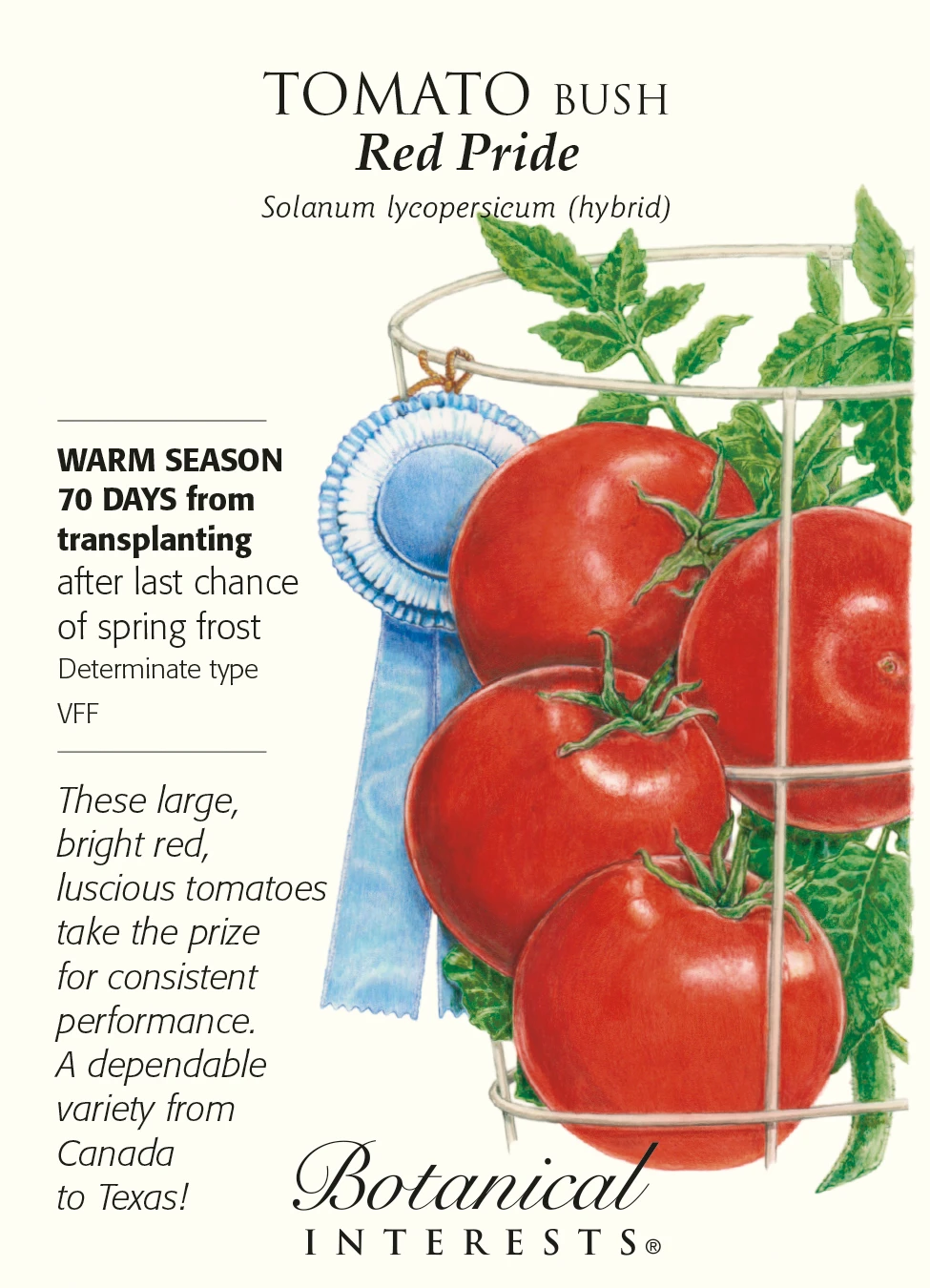 Tomato Bush Red Pride Hybrid Seeds - Non-gmo, 100% Heirloom Variety
