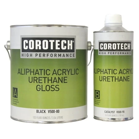 Black Gloss Aliphatic Acrylic Urethane 2-part Coating - 103oz And 24oz Sizes