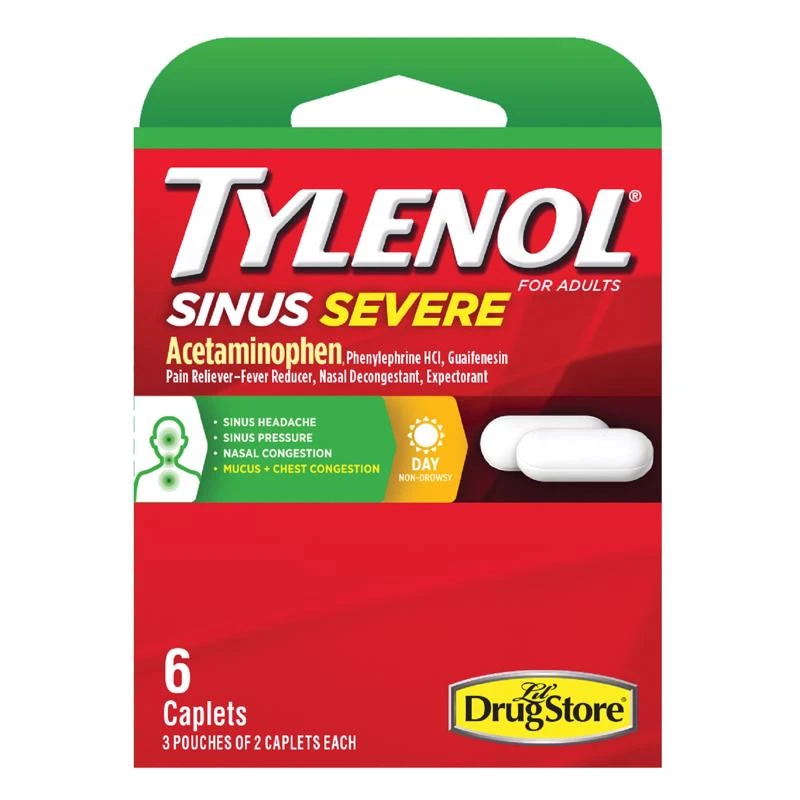 White Multi Symptom Sinus Medicine 6 Pieces For Relief