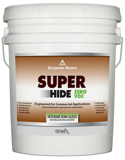 Super Hide Zero Voc Interior Semi-gloss Paint - Linen White, 5 Gallon Container