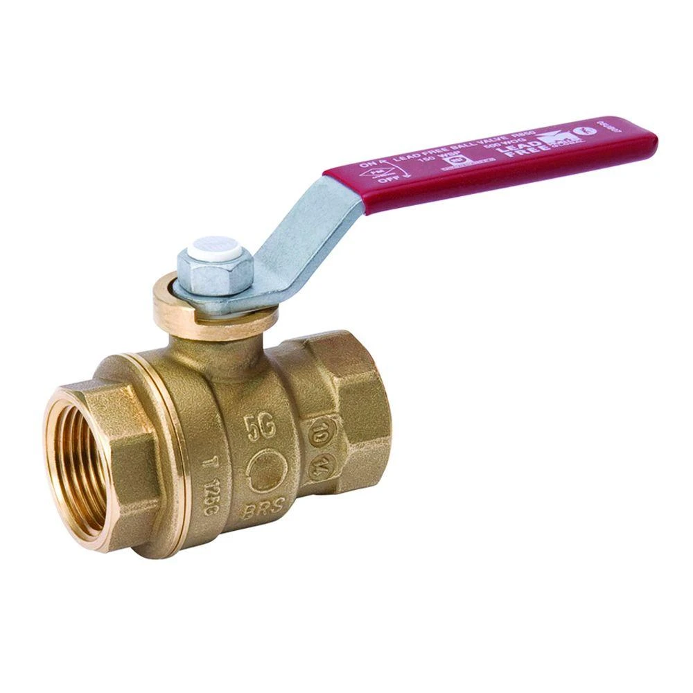 1-1/4 Inch Brass Full Port Threaded Ball Valve For Plumbing