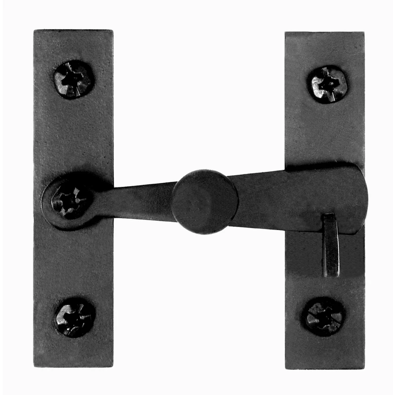 Matte Black Forged Iron Cabinet Latch - Model Aljbr - 2.6 In Length