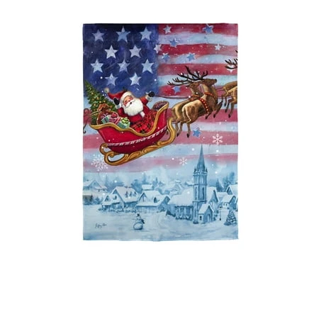 PATRIOTIC SANT GARDEN SUED FLAG