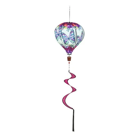 FLUTTERING BUTTERFLY BURLAP BALLOON SPINNER