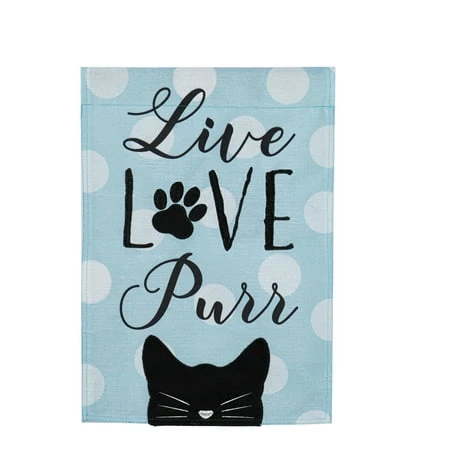 Garden Burlap Flag - Decorative Outdoor Flag For Cat Lovers